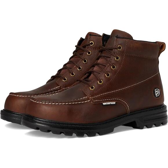 DieHard Men Tundra Moc Toe Work Boot US 9.5 Wide Brown Leather Waterproof CT NIB - Picture 1 of 13